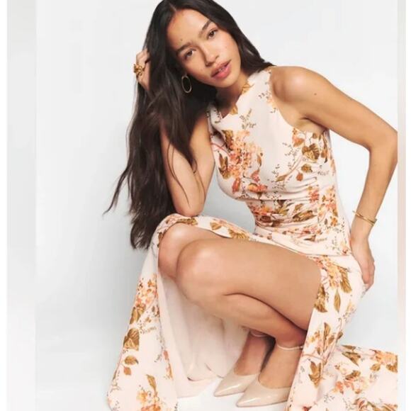 Reformation Womens Senna Floral Maxi Dress Bella Multicolor Size 14 NWT - Picture 4 of 14